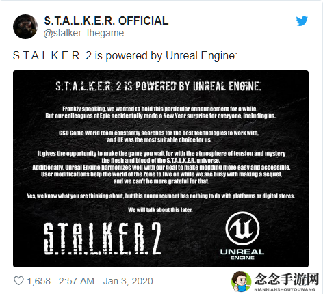 《潜行者2》揭晓：虚幻4引擎打造，经典回归创新升级，新角色突变体亮相切尔诺贝利